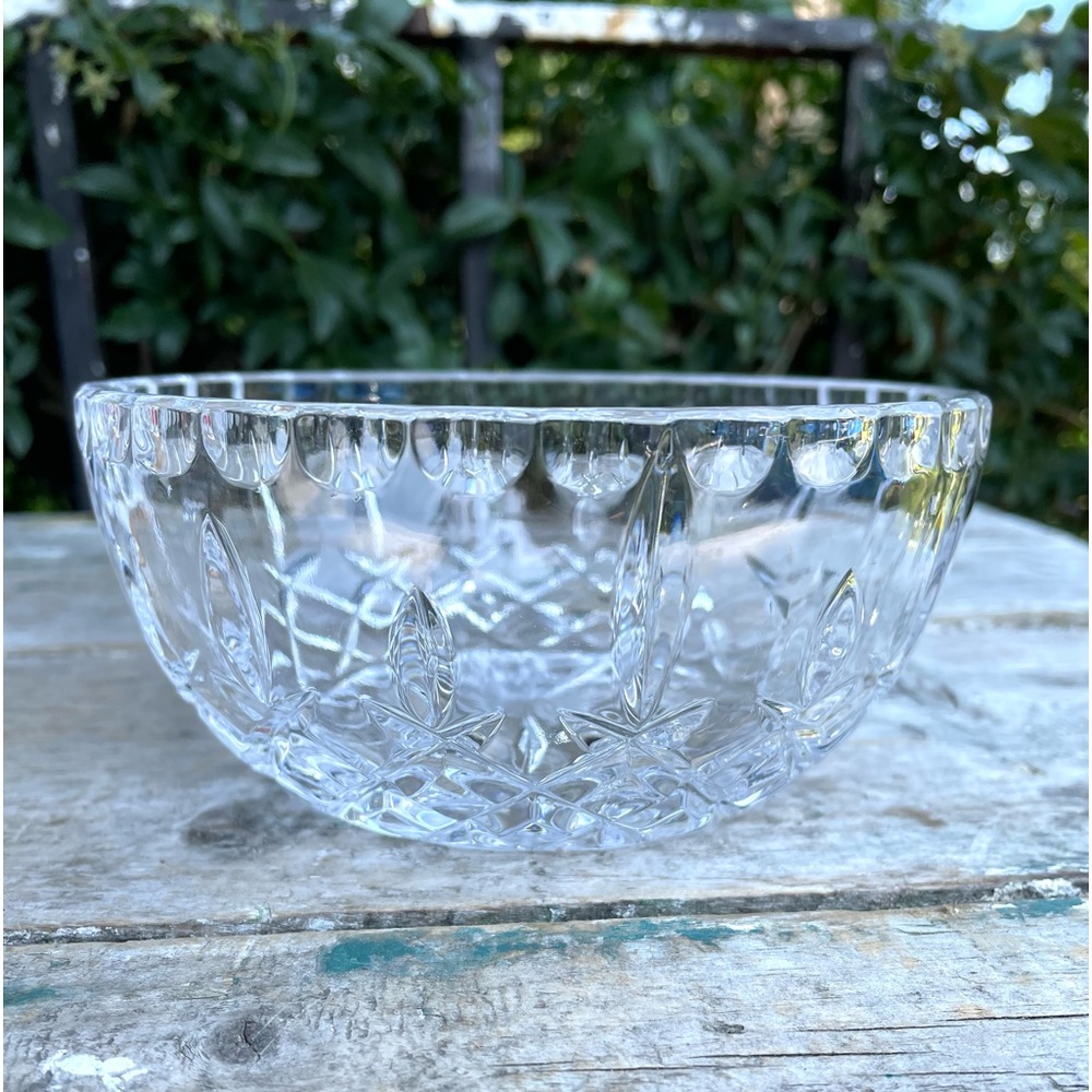 Gorham King Edward crystal serving bowl